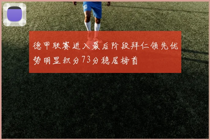 德甲联赛进入最后阶段拜仁领先优势明显积分73分稳居榜首